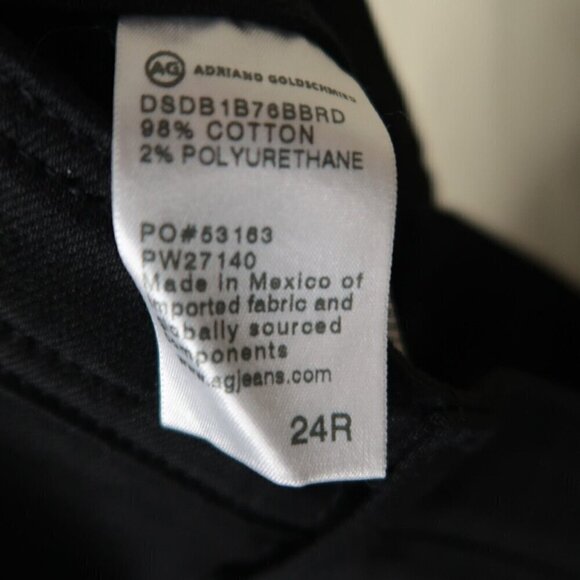Adriano Goldschmied Alexxis Jeans Size 24 High Rise Vintage Slim Black Distress - Picture 16 of 16